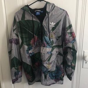 Adidas floral windbreaker